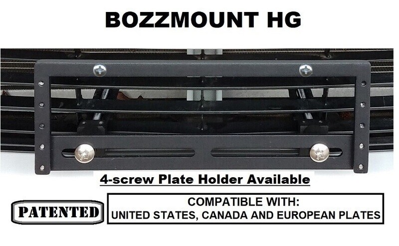 BOZZmount HG - NO DRILL LICENSE PLATE BRACKET FOR HORIZONTAL OR VERTICAL SLAT(S) LOWER GRILLES