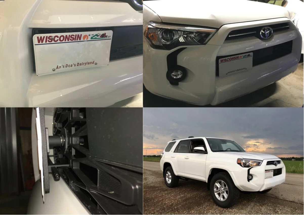 Sly Bracket fits Toyota 4Runner with mesh-style lower grille.