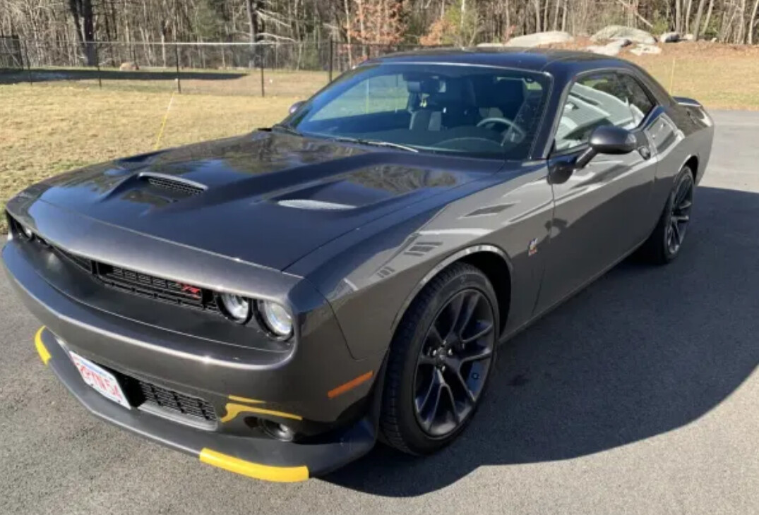 Sly Bracket for Dodge Challenger with mesh-style lower grille.