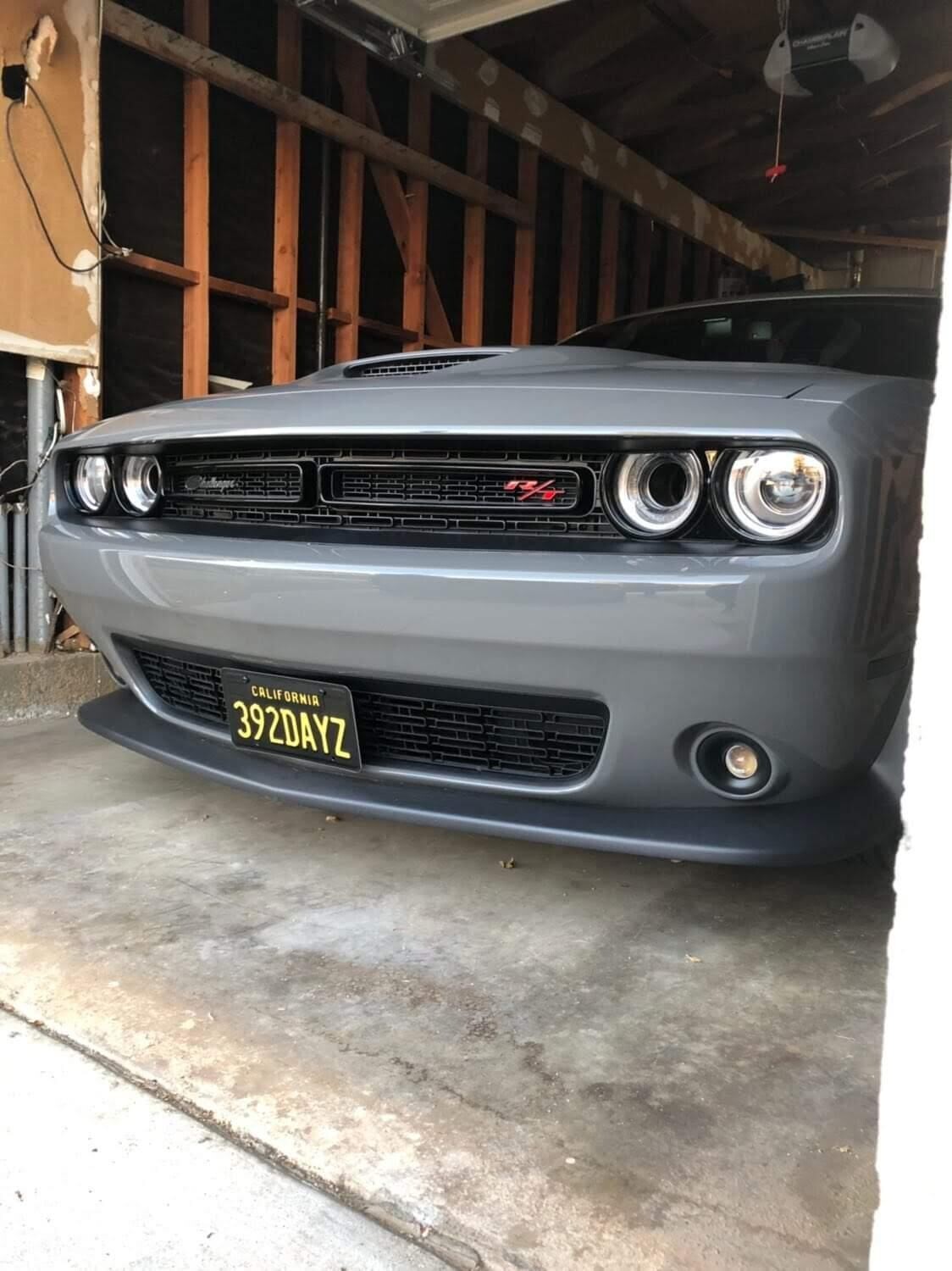 Sly Bracket for Dodge Challenger with mesh-style lower grille.