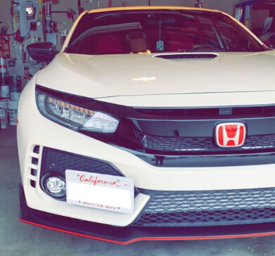 Sly Bracket for Honda Civic with mesh-style lower grille.