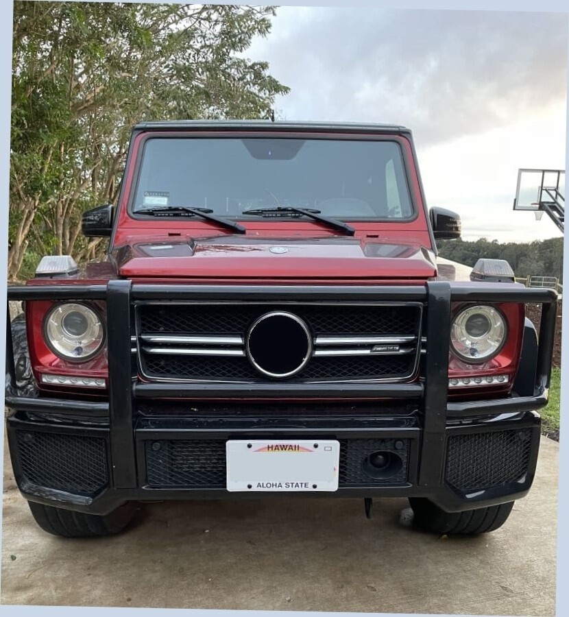 Sly Bracket for Mercedes G63 G550 with mesh-style lower grille.