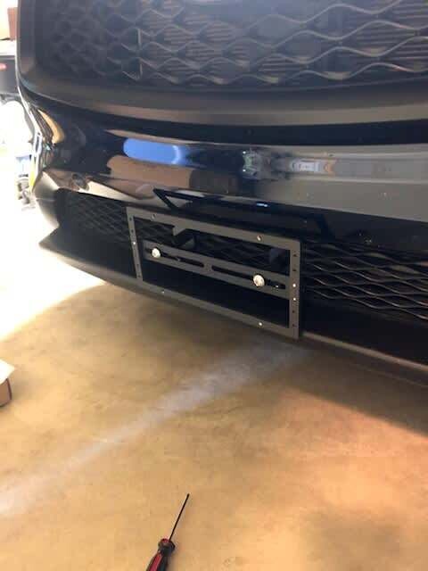 Sly Bracket for Infiniti QX50 with mesh-style lower grille.