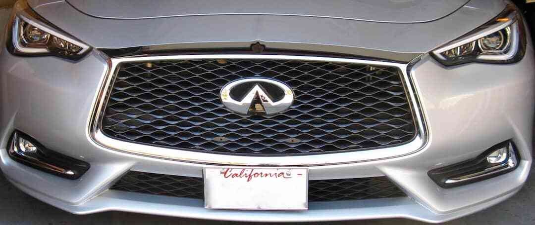 Sly Bracket for Infiniti Q60 with mesh-style lower grille.