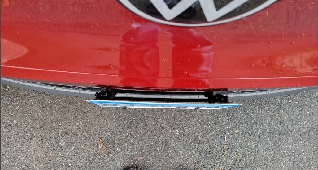 Sly Bracket fits Volkswagen 2021-2024 ID.4 with mesh-style lower grille.