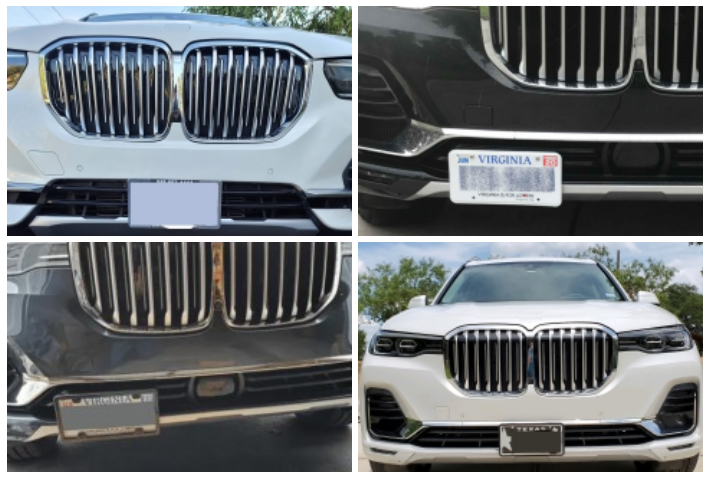 SLY BRACKET FITS BMW MODELS WITH HORIZONTAL OR VERTICAL SLATS LOWER GRILLE