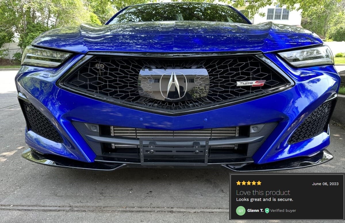 NO DRILL NO HOLES LICENSE PLATE BRACKET FOR ACURA TLX TYPE S WITH