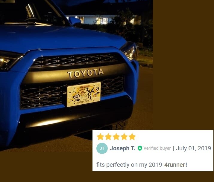 Sly Bracket fits Toyota 4Runner with mesh-style lower grille.