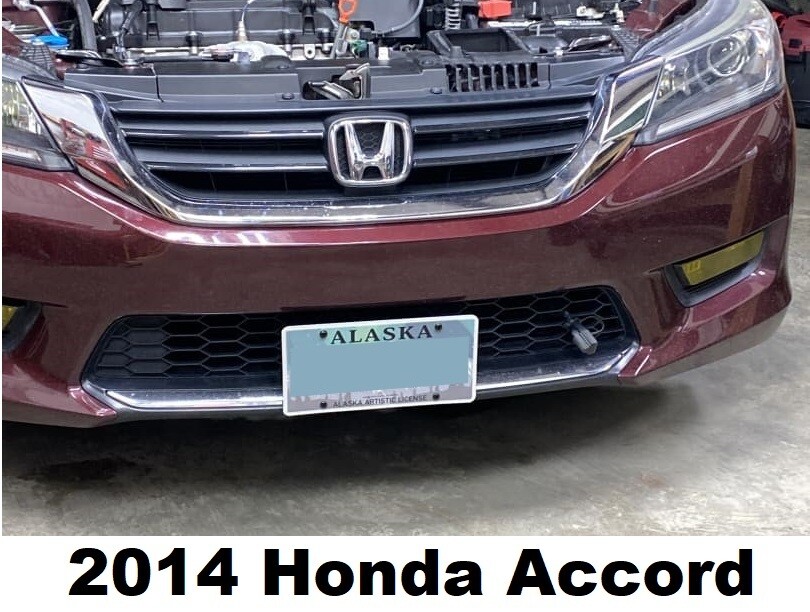 Sly Bracket for Honda Accord with mesh-style lower grille.
