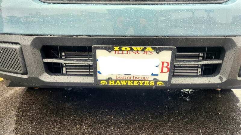 Sly Bracket fits Ford Maverick with horizontal slat lower grille.