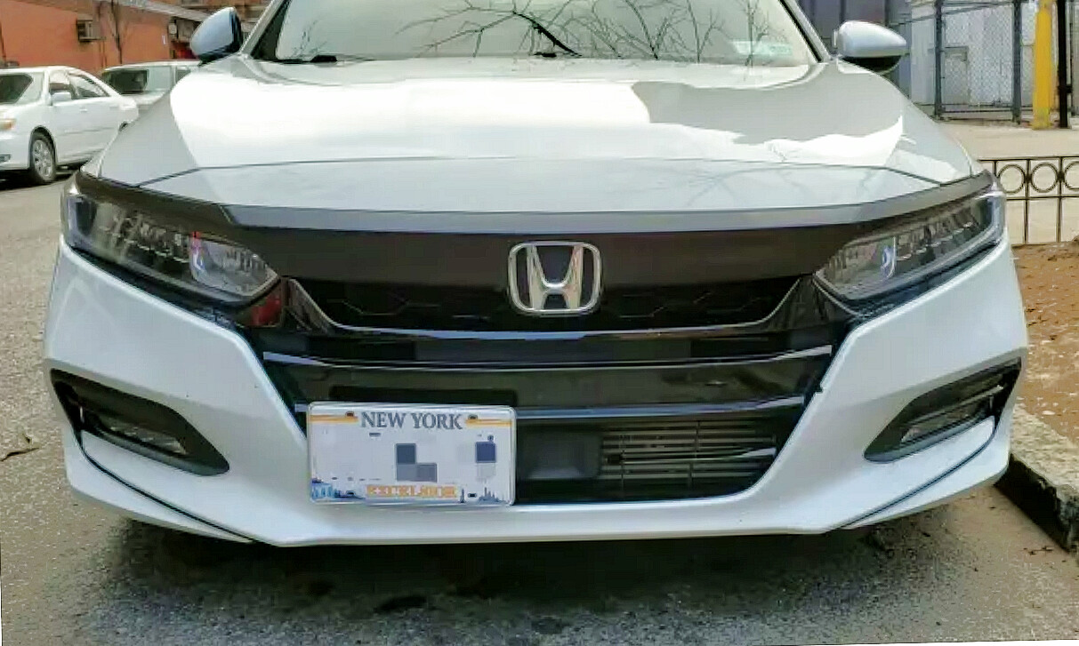 Sly Bracket fits 2018-2025 Honda Accord with horizontal slat lower grille.