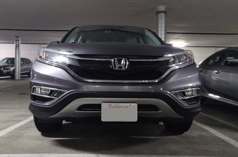 Sly Bracket for Honda 2015-2016 CR-V with horizontal slat lower grille.