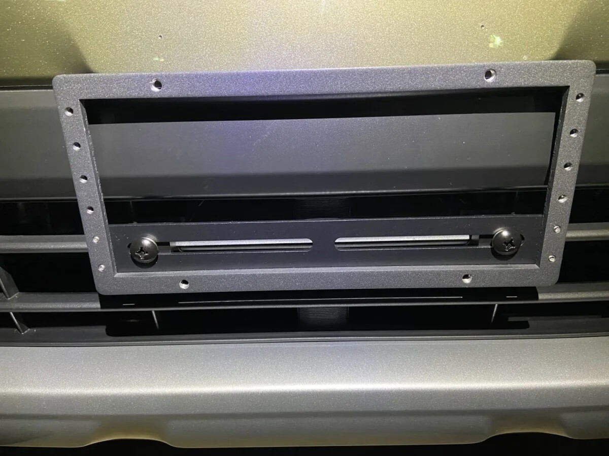 Sly Bracket fits Subaru Outback with horizontal slats lower grille.