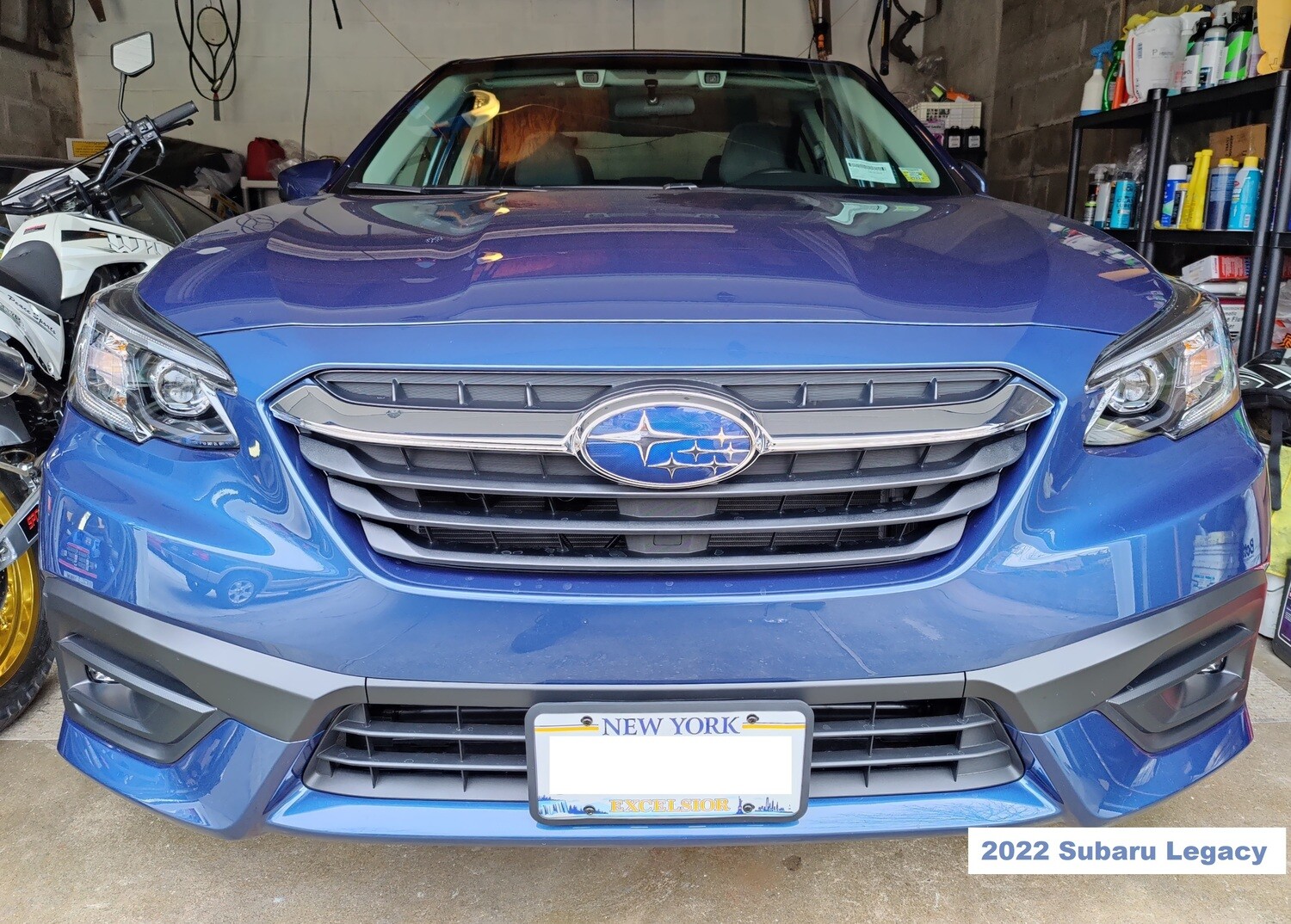 Sly Bracket fits Subaru Legacy with horizontal slats lower grille.