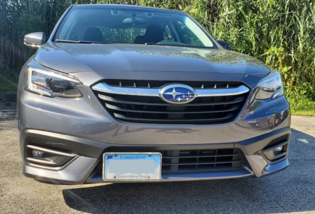 Sly Bracket fits Subaru Legacy with horizontal slats lower grille.