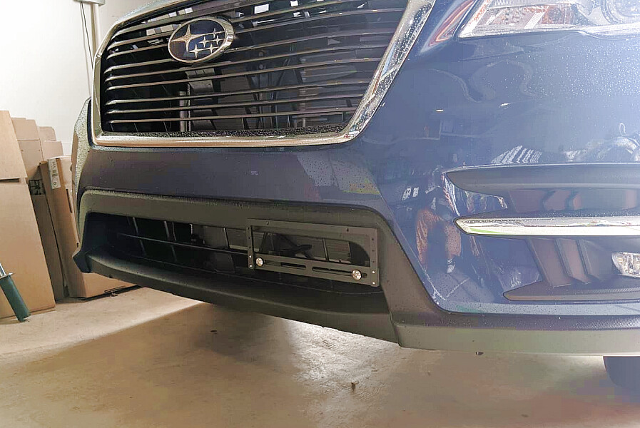 Sly Bracket fits Subaru Ascent with horizontal slat lower grille.