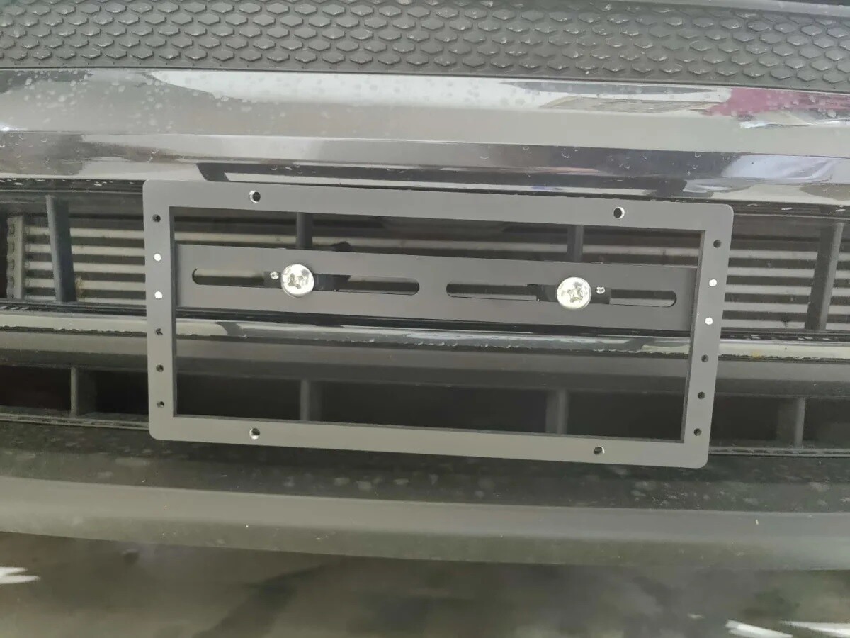 Sly Bracket fits 2016-2021 Porsche Macan with two center vertical slats lower grille.