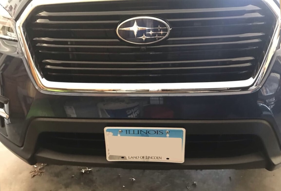 Sly Bracket fits Subaru Ascent with horizontal slat lower grille.