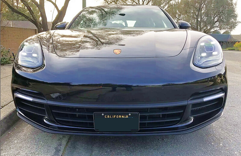 Sly Bracket fits Porsche Panamera with horizontal slats lower grille.