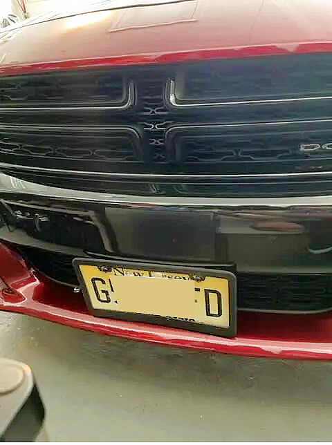Sly Bracket for Dodge Charger with mesh-style lower grille
