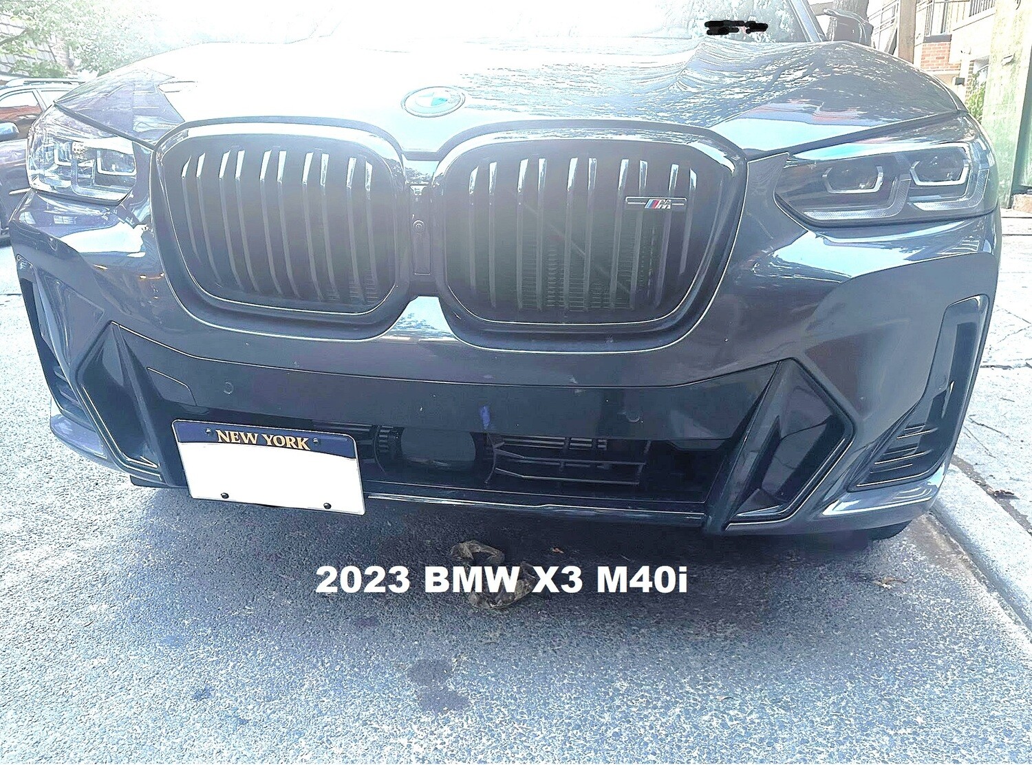 Sly Bracket fits 2022-2024 BMW X3 with horizontal slats lower grille.