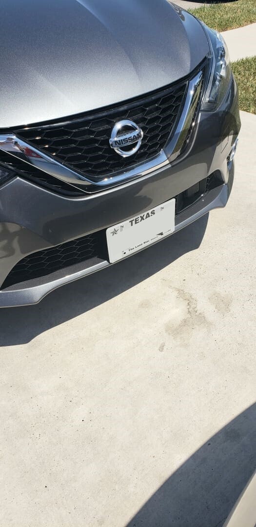 Front Bumper License Plate Holder Bracket For 2013-2015 Nissan Sentra Sedan – Black Plastic – Hardware Included