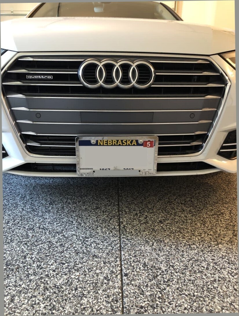Audi q7 license plate frame deals