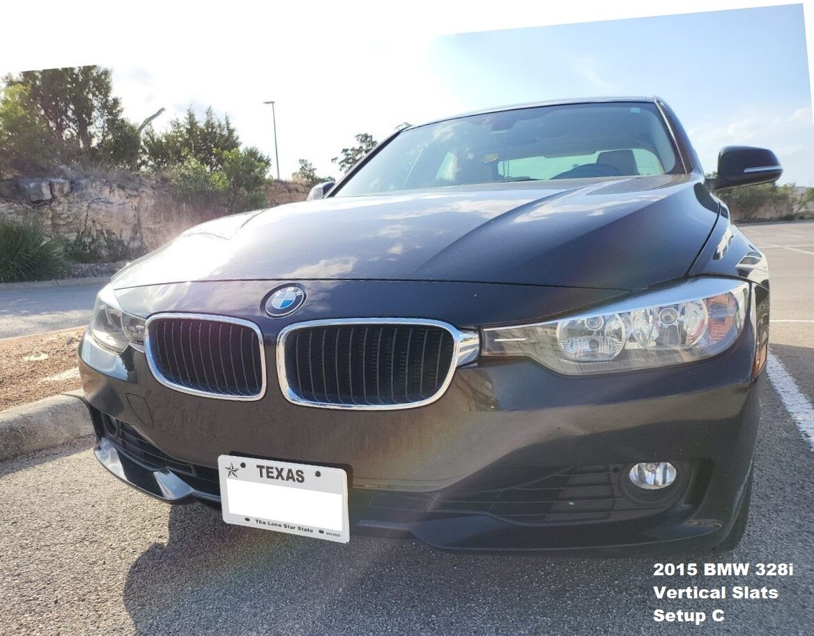 Sly Bracket for BMW 328i with horizontal or slats lower grille.