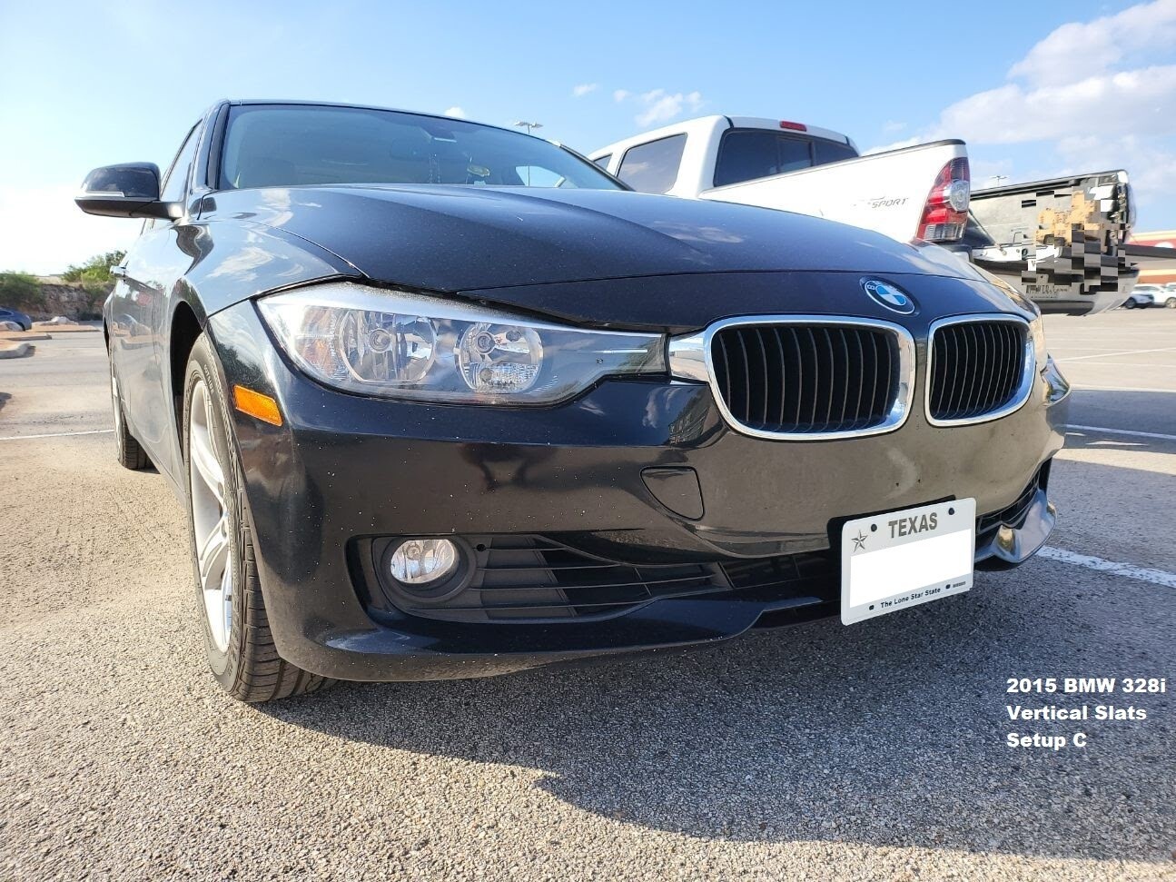 Sly Bracket for BMW 328i with horizontal or slats lower grille.
