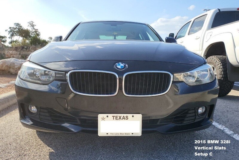 Sly Bracket for BMW 328i with horizontal or slats lower grille.