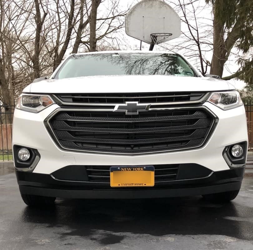 Sly Bracket fits Chevy Traverse with horizontal slats lower grille.