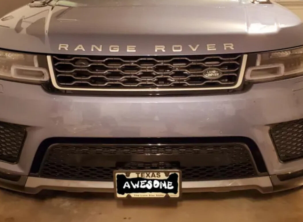 Sly Bracket for 2018-2022 Land Rover Range Rover Sport with mesh lower grille.