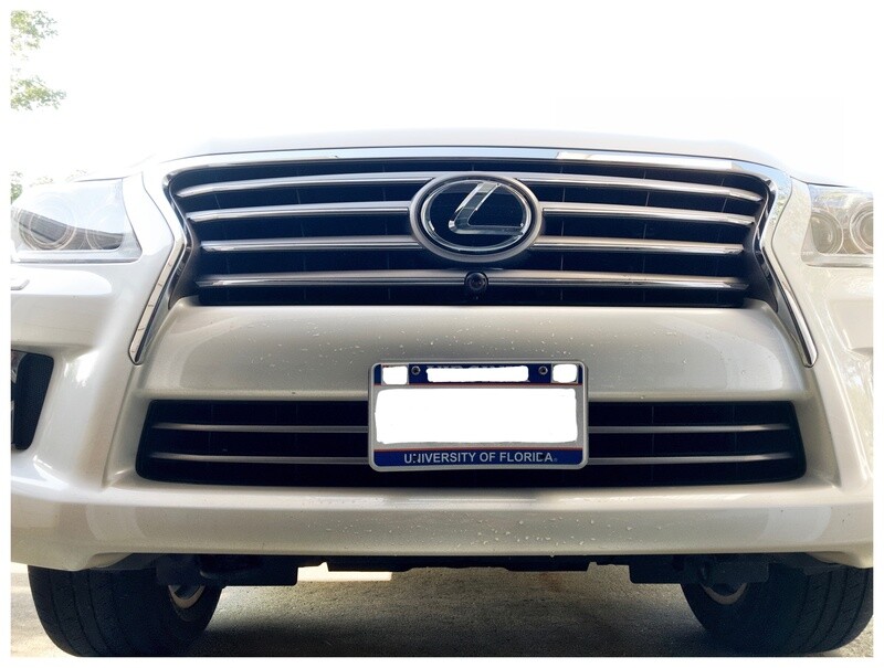 Sly Bracket fits Lexus LX 570 with horizontal slats lower grille.