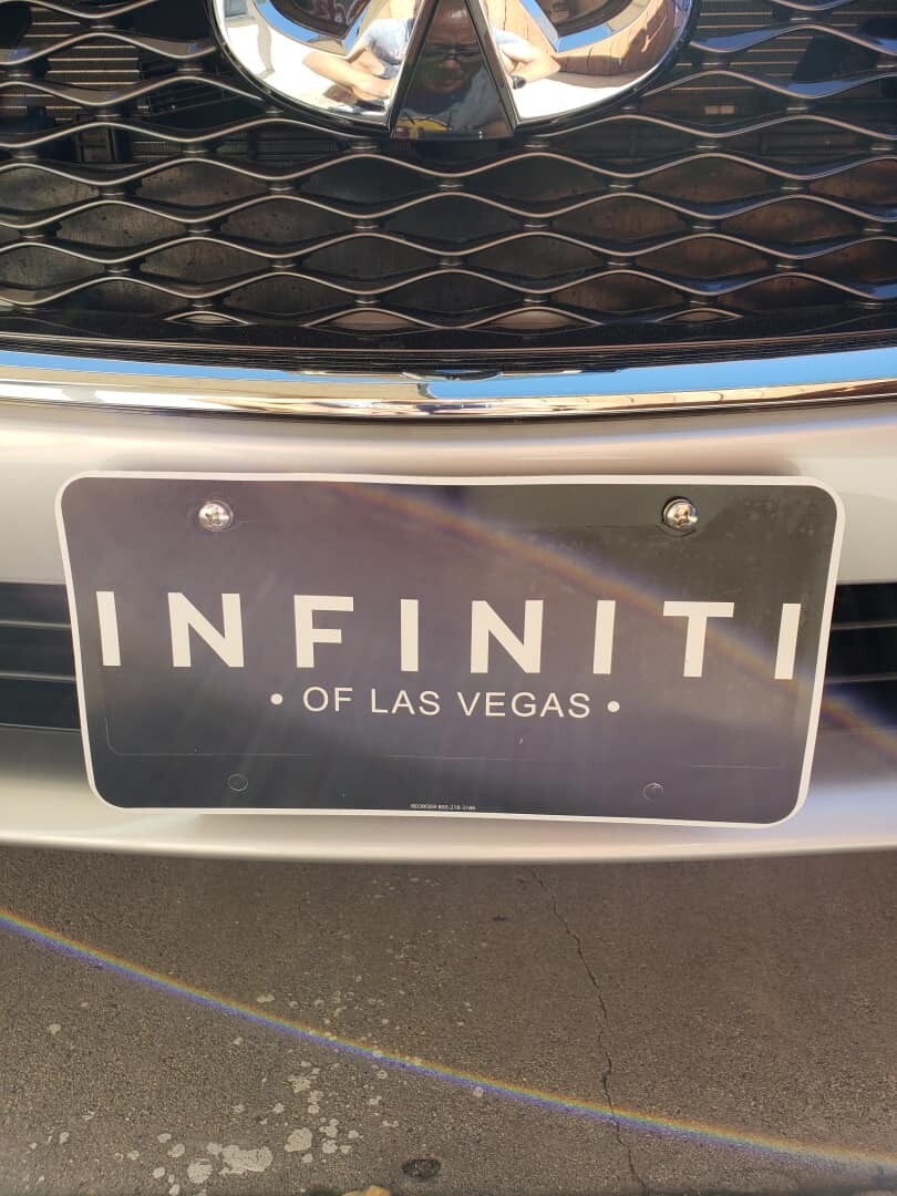 Sly Bracket fits Infiniti Q50 with horizontal slat lower grille.
