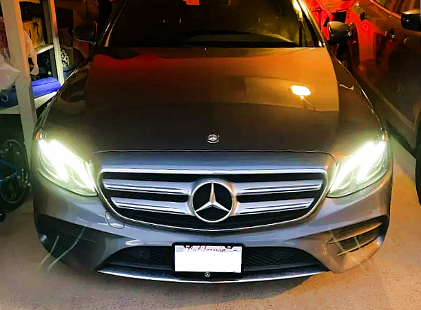 Sly Bracket for Mercedes-Benz E300 with mesh lower grille.