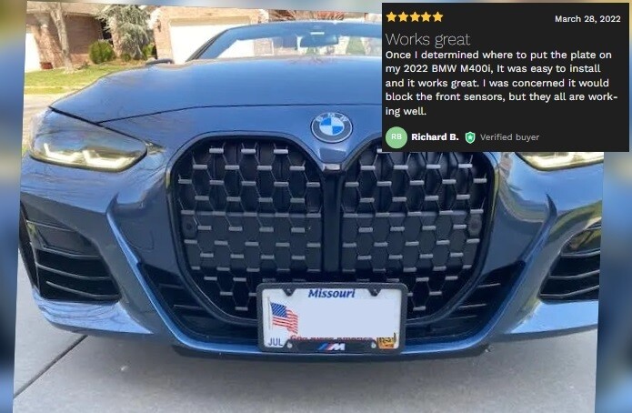 Sly Bracket for 430i with a mesh lower grille.