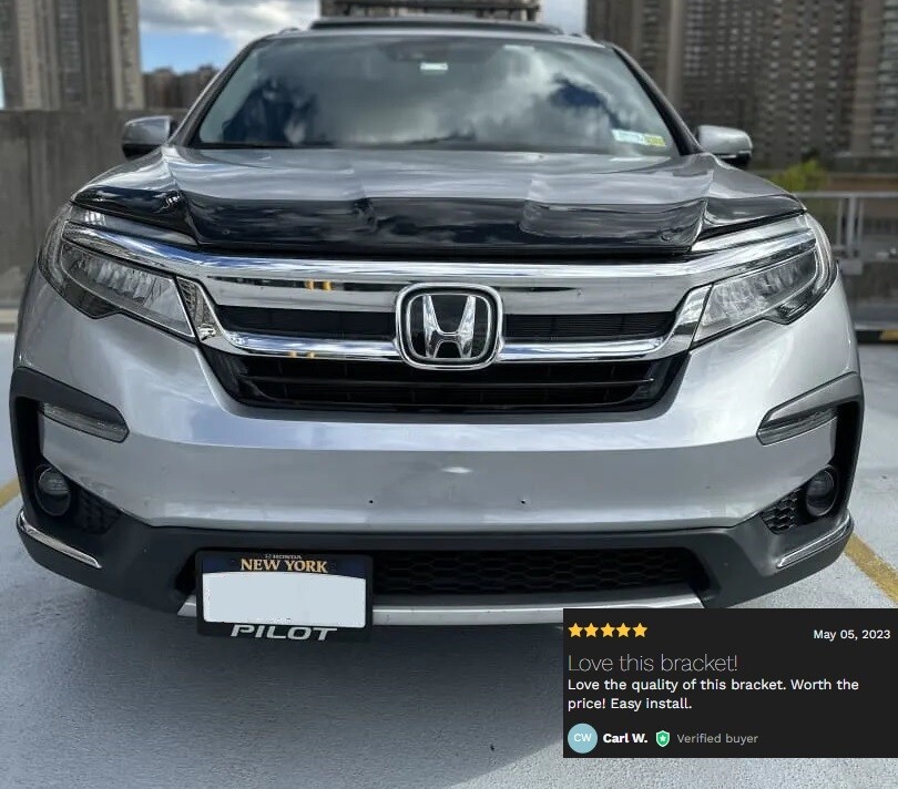 Sly Bracket for Honda Pilot with mesh-style lower grille.