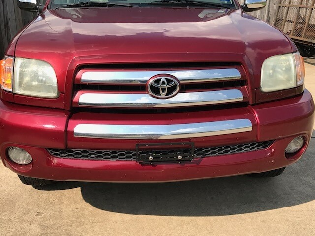 Sly Bracket for Toyota models with mesh-style lower grille.