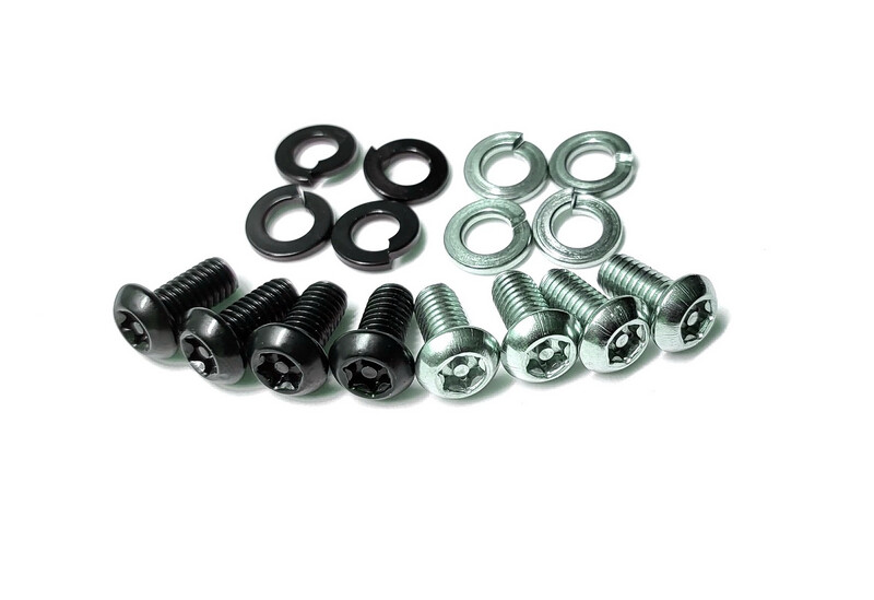 Sly Bracket license plate Tamper-resistant security screws with lock washers stainless steel M6-1.0x 10mm (4 pcs)