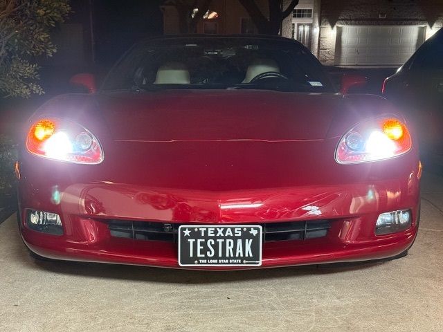 License plate bracket for Chevy Corvette with horizontal slats lower grille