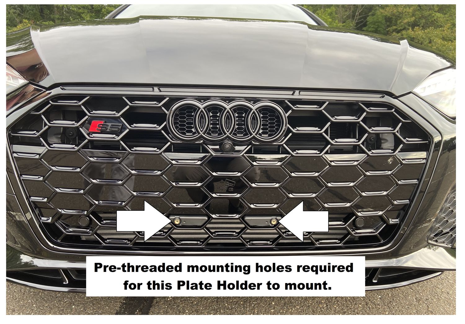 SB License Plate Holder for Audi A4, A5,4, S5, S6 Sportback, Allroad With-Threaded Holes