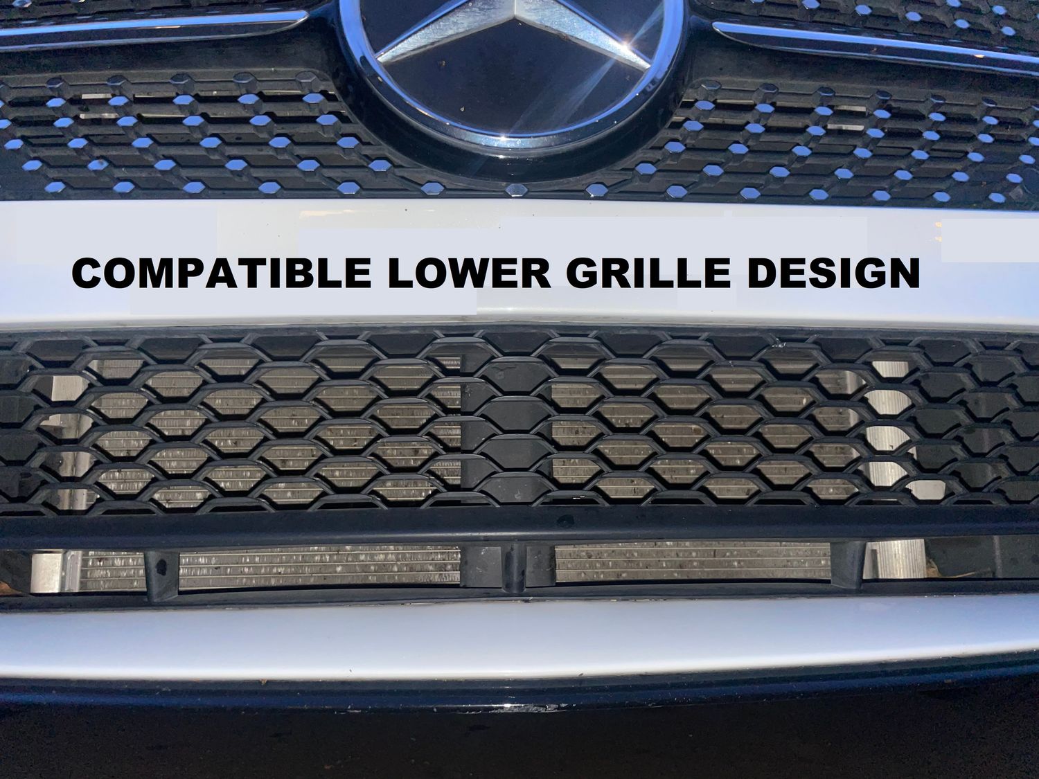 Sly Bracket for Mercedes-Benz A220 with mesh lower grille.