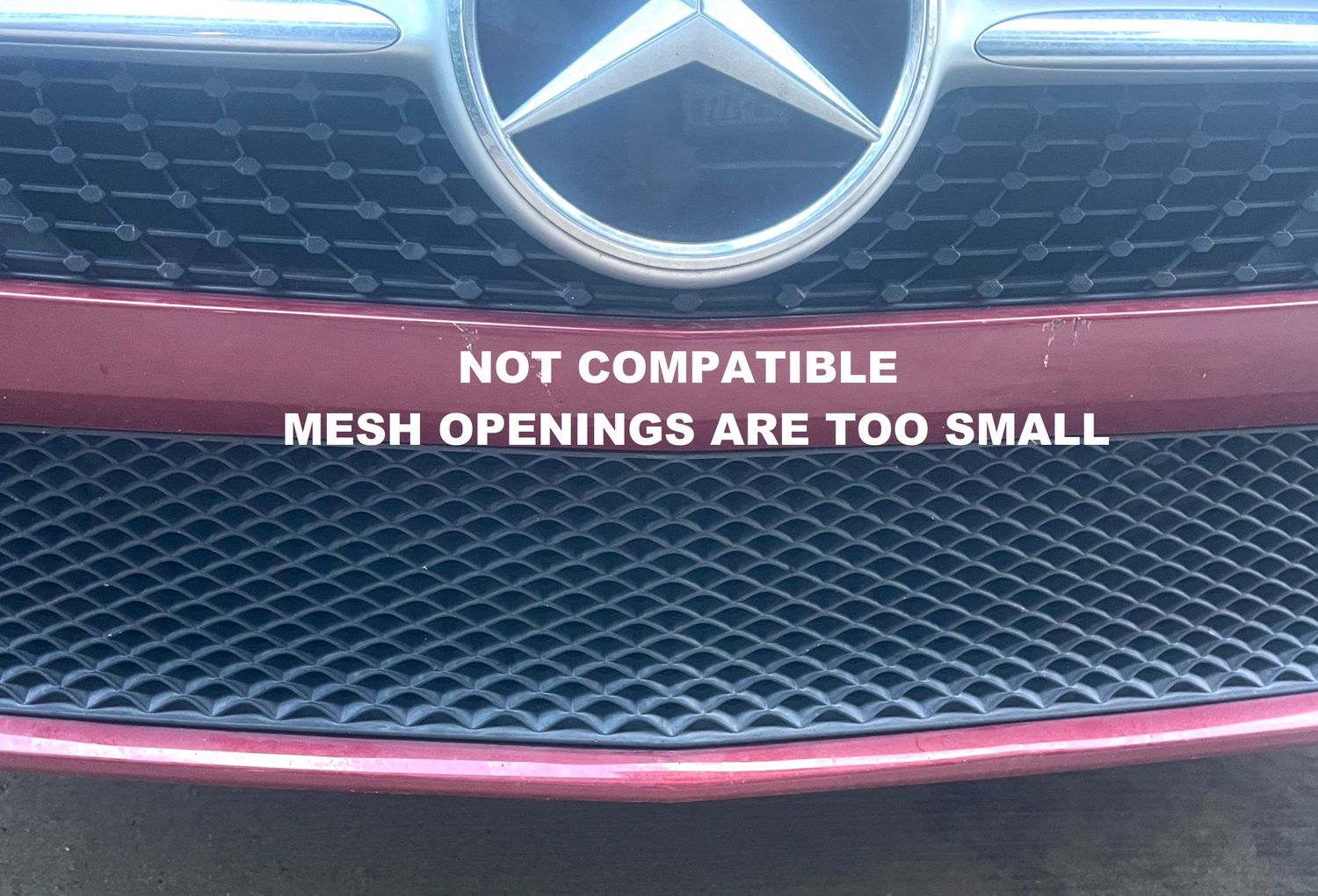 Sly Bracket for Mercedes-Benz A220 with mesh lower grille.