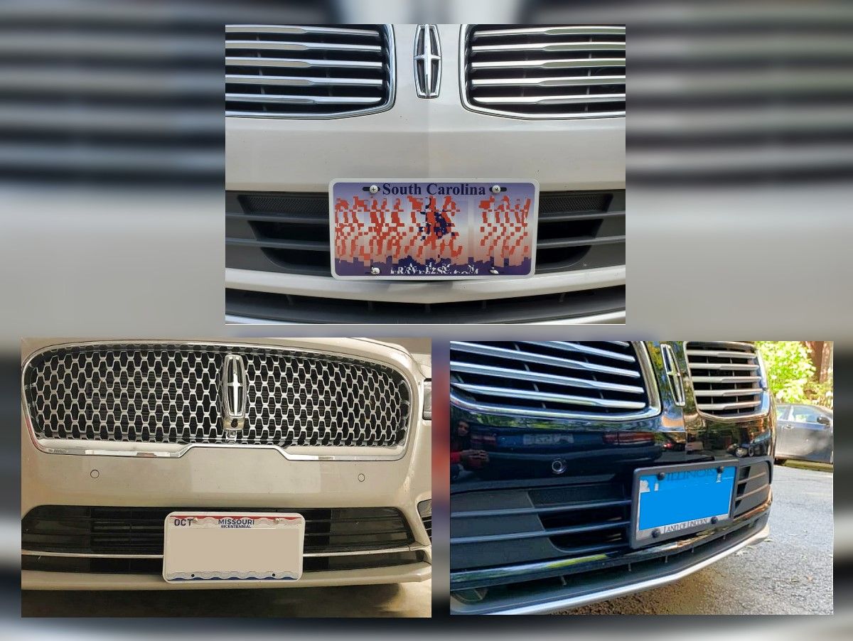 Sly Bracket fits Lincoln models with horizontal slats lower grille