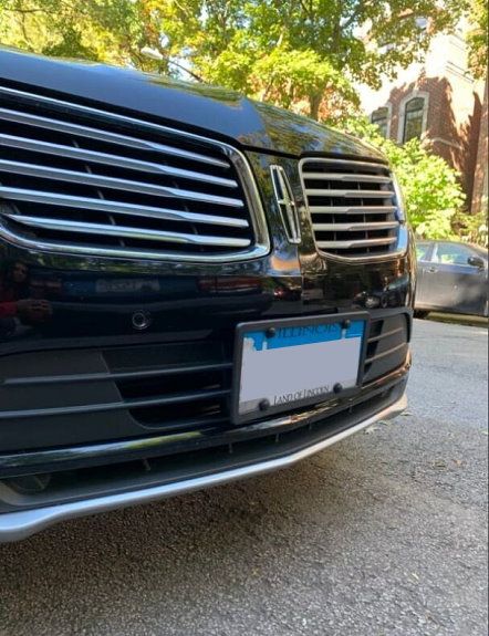 Sly Bracket fits Lincoln MKC with horizontal slats lower grille.