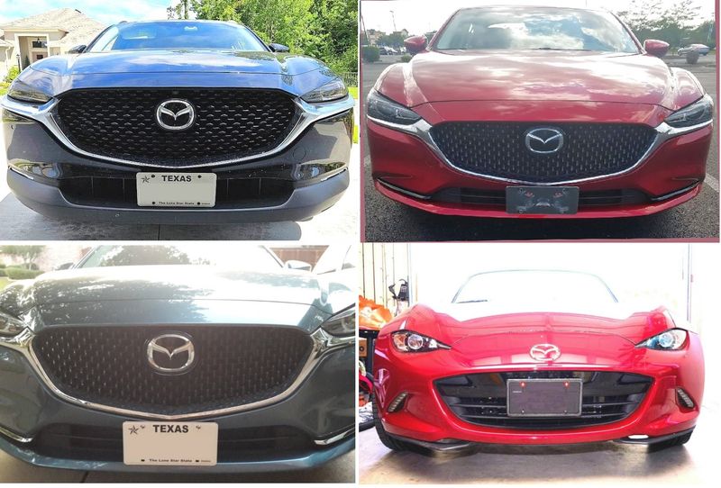 Sly Bracket fits Mazda models with horizontal slats the lower grille.