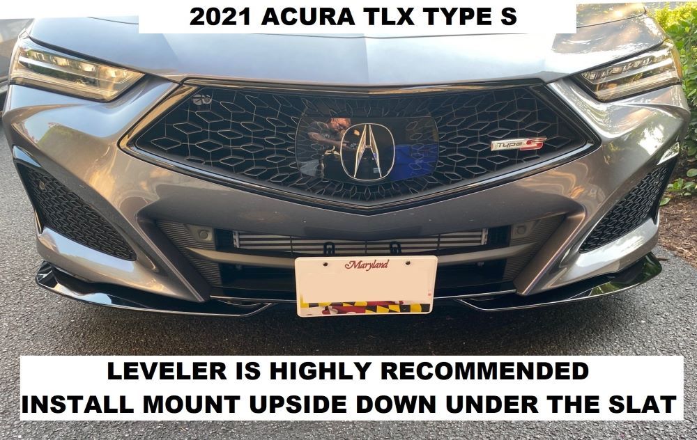 Sly Bracket for ACURA models with Horizontal Slats Lower Grille