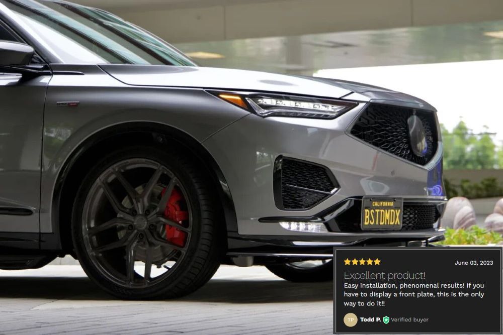 Sly Bracket for Acura models with mesh-style lower grille.