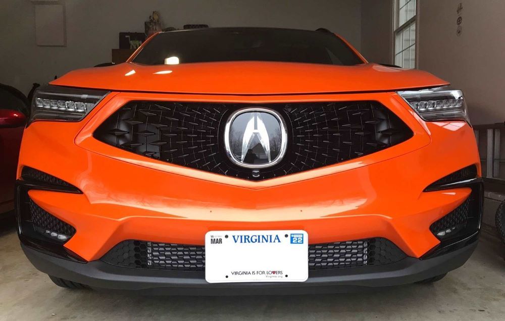 Sly Bracket for Acura models with mesh-style lower grille.