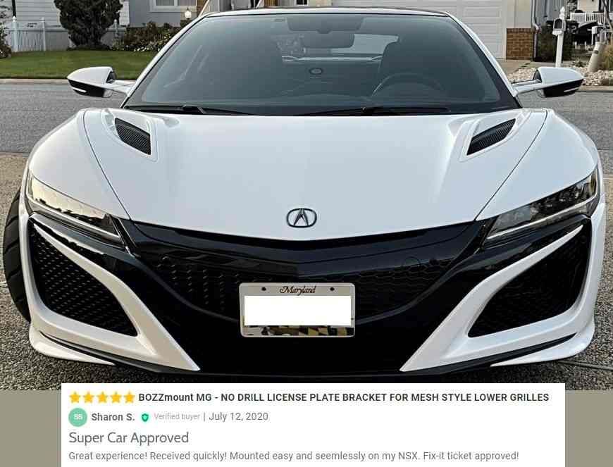 Sly Bracket for Acura NSX featuring a mesh-style lower grille.